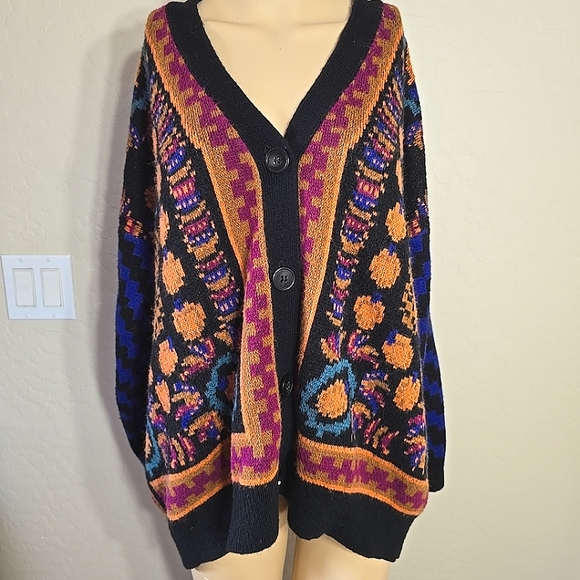 Farm Rio Pineapple Cardigan Size M See Measurements For Sizing - Picture 2 of 11